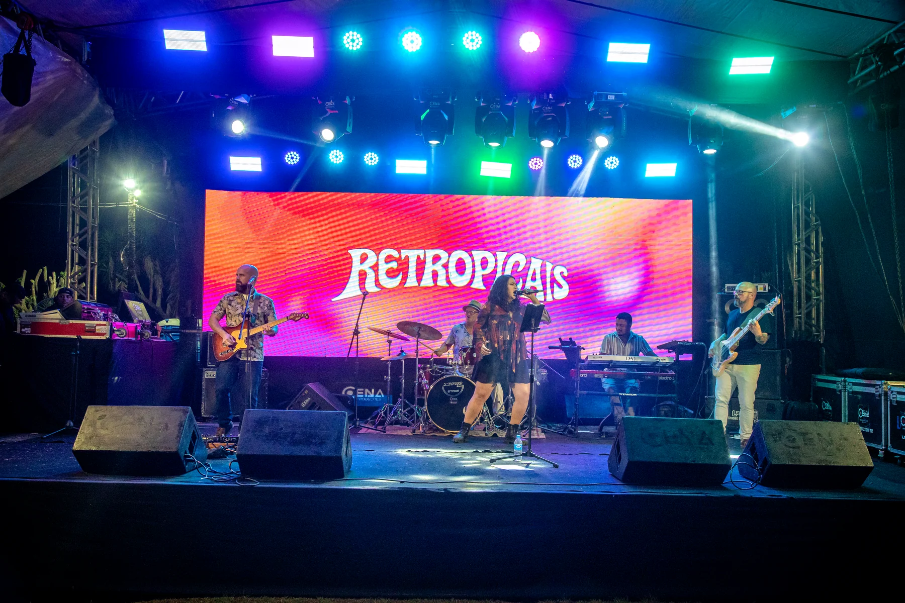 Apresentação musical no Festival